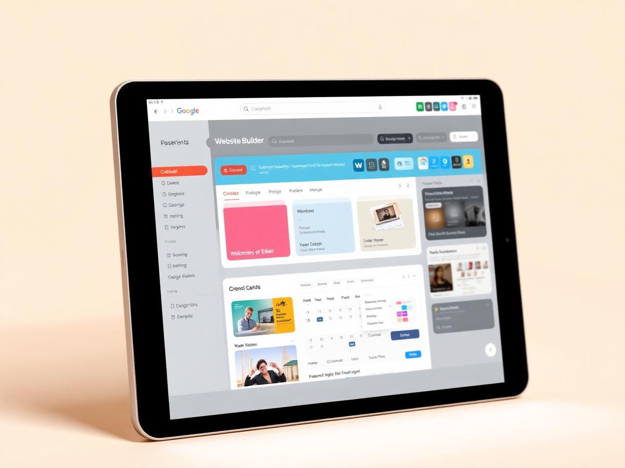 Wix Studio website builder shown on a tablet