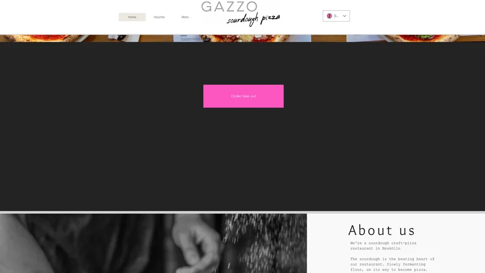 Gazzo Pizza website